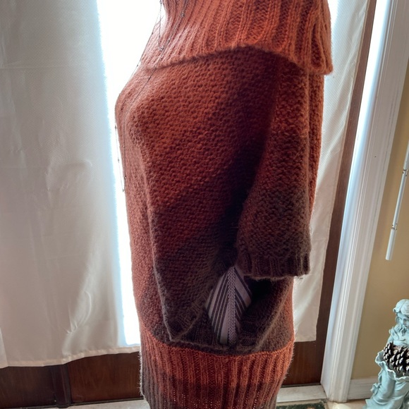 Bamboo Traders Orange/Brown Sweater size Sm - Picture 6 of 9